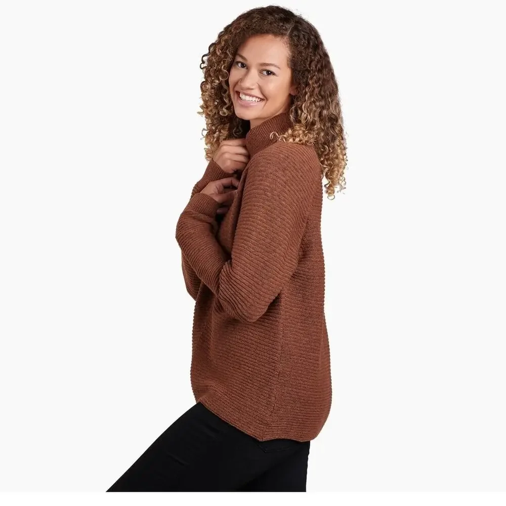 Kuhl Solace Turtleneck Sweater Women's Size Medium Brown Copper EUC 4406 Outdoor - Picture 3 of 13